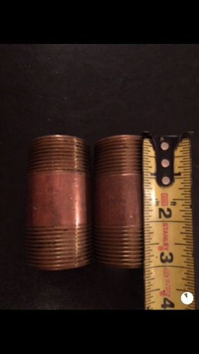 Brass pipe nipple 11/2&#034; x 3&#034; 2pc for sale