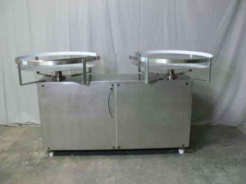Stainless Steal Dual 36&#034; Diameter Accumulation / Feeding Production Turntable