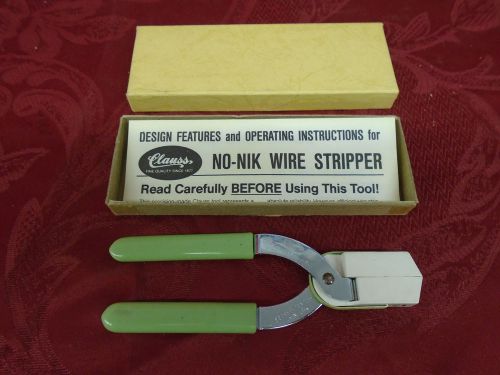 Clauss NO-NIK Wire Stripper Light Green 24 AWG Single Stranded .025 Cutting