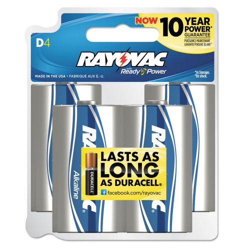 &#034;Rayovac Alkaline Batteries, D, 4/pack&#034;
