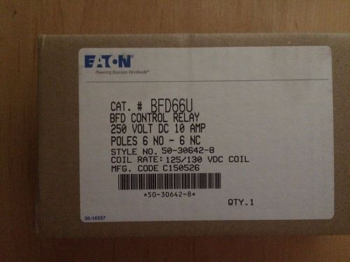 CUTLER HAMMER BFD66U BFD CONTROL RELAY 50-30642-8 NEW