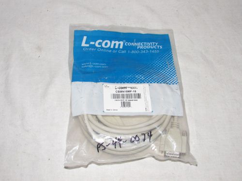 New in Package L-Com 15 Pin D-Sub Molded Cables 15&#039; CSMN15MF-15