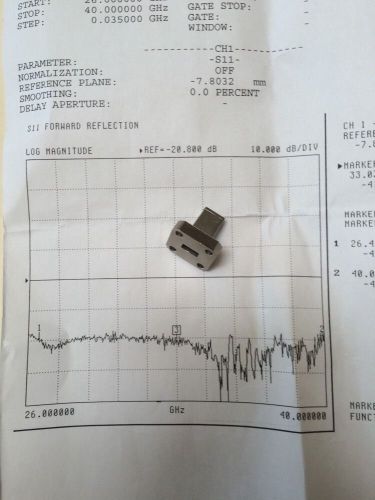 Wr28 cover flange waveguide termination / load 26.5- 40.0 ghz for sale