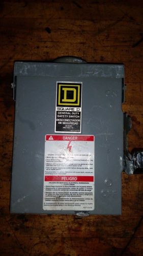 Square D 30 Amp 240 V fused disconnect  safety switch d221nrb 2 pole