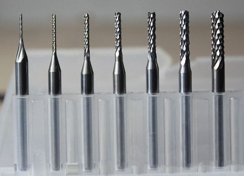10pcs pcb end mill engraving cnc router tool bits 1/8&#034;(3.175mm)-1.4mm l:38mm new for sale