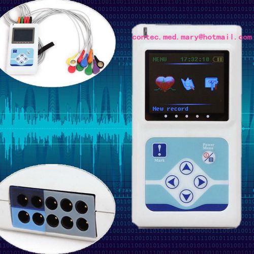 FDA CE 12 Channel 24 hours ECG EKG holter system Recorder analyzer software,HOt