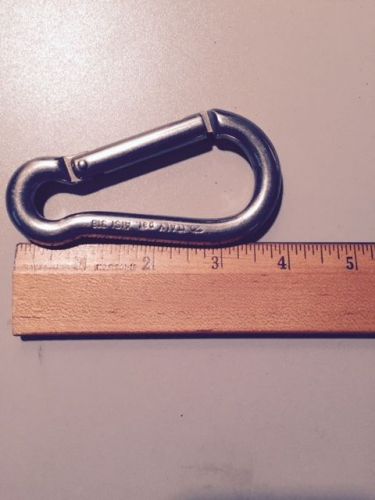 Stainless steel industrial grade snap hook 4&#034; long carabiner hiking marine new