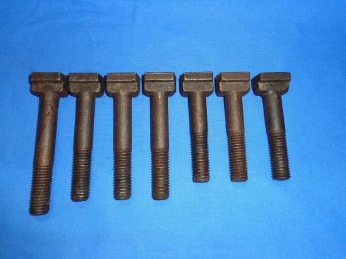 Nice lot of 7 t-slot bolts milling hold down 5/8&#034; - 11 armstrong 4&#034; - 5&#034; long for sale