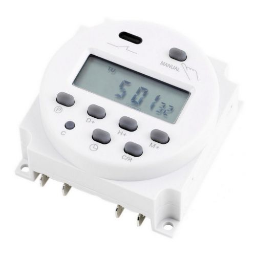 New LCD Digital Power Programmable Timer AC 12V 16A 4.4VA Time Relay Switch EA