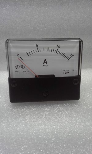 SEW ST-670 PANEL METER 2,5&#034; 0-15AAC.IN:CT0-5AAC.