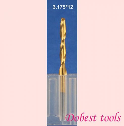 10pcs TIN coating CNC sprial two double flute endmill router bits 3.175*12mm
