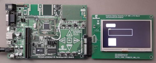 Microchip PIC24FJ256DA210 DM240312 and Graphics Display Powertip 4.3&#034; AC164127-6