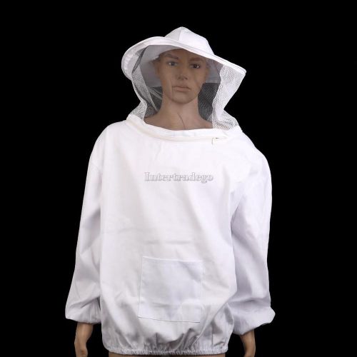 Beekeeping Jacket Veil Bee Suit Hat Pull Over Smock Protective Equipment XL