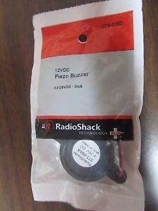 12VDC Piezo Buzzer #273-0060 by RadioShack  NEW