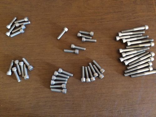 lot of 45 NEW STAINLESS Steel 3/8-16 socket head cap screws SHCS 3/8&#034;