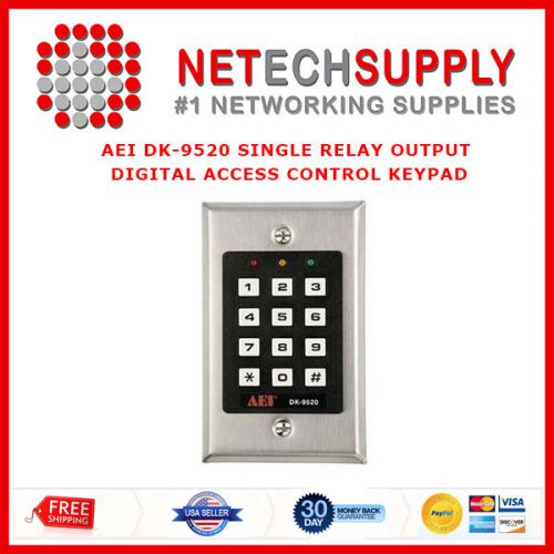 Aei dk-9520 single relay output digital access control keypad for sale