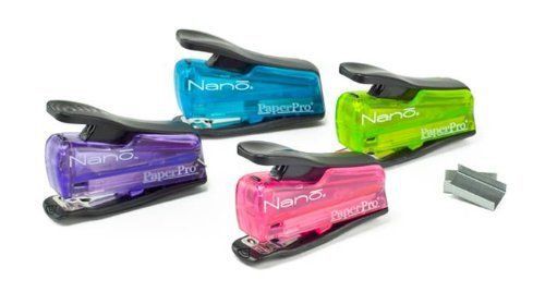NEW PaperPro 1800 Nano Mini Stapler - 5 Pack - Assorted Colors