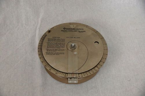Vintage IEC International Micro-Capillary Reader Model 2201