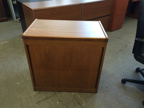 2 DRAWER LATERAL SIZE FILE CABINET by JOFCO in OAK COLOR WOOD w/OAK LAMINATE TOP