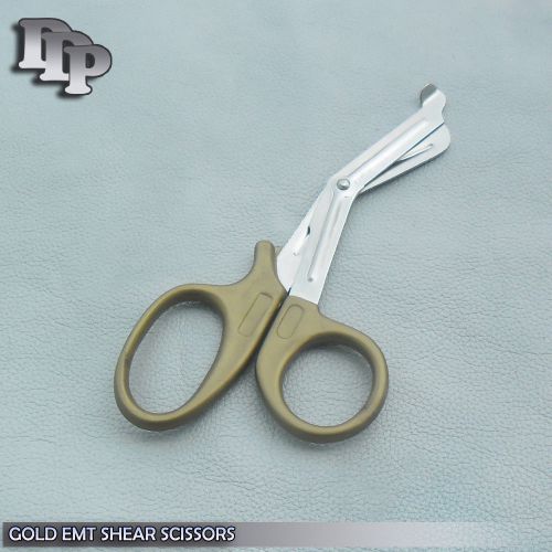 4 Pieces Of Gold EMT Shear Scissors 7.5&#034; Bandage Paramedic EMS