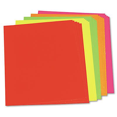 Neon Color Poster Board, 28 x 22, Green/Pink/Red/Yellow, 25/Carton