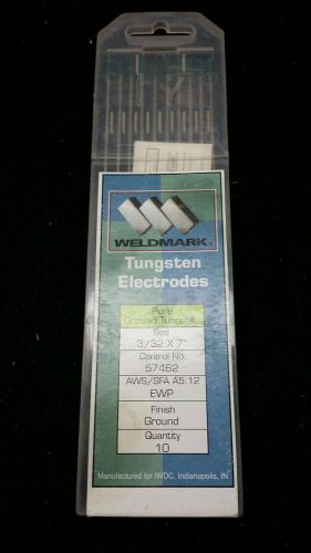 Weldmark TIG Welding Tungsten Pure 3/32” x 7” Green 10-Pack WM417332