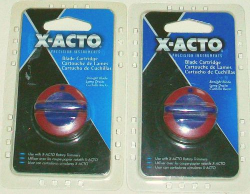 2 LOT X-ACTO ROTARY TRIMMER STRAIGHT BLADE REPLACEMENT CARTRIDGE NEW