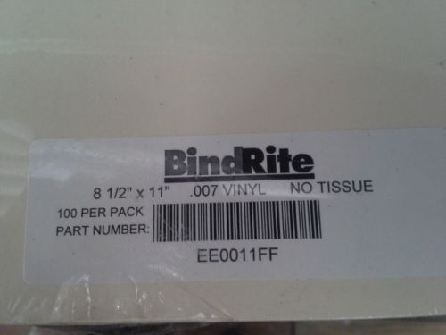 BindRite 8 1/2&#034; x 11&#034;  .007 Vinyl    No Tissue part# EE0011ff