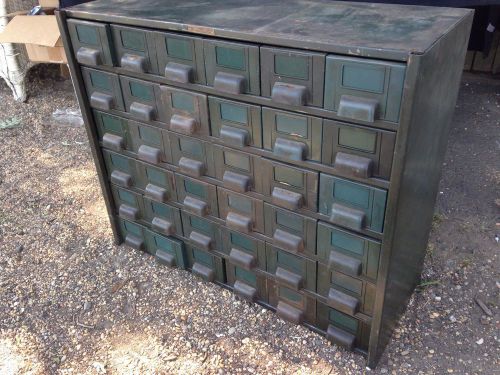VINTAGE Hobart Cabinet Company Steel 36 drawer Industrial storage Container