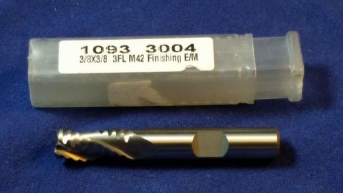 3/8&#034; x 3/8&#034; 3 flute m42 finishing end mill 1093 3004 - expedited shipping for sale