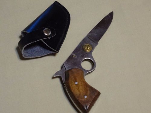 Vintage cigar cutter pistol knife with holster