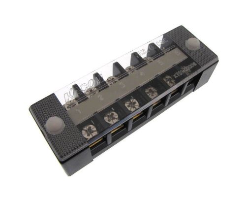 Hq kacon 6 position 6p screw barrier strip terminal block w/ cover 20a for sale