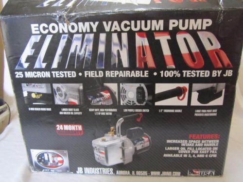NIB - Eliminator JB Industries Economy Vacuum Pump DV-6E - FREE SHIPPING
