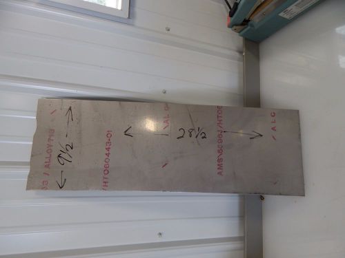 INCONEL 718 AMS 5596J SHEET 9.5 X 28.5 INCHES .085 THICK PLATE