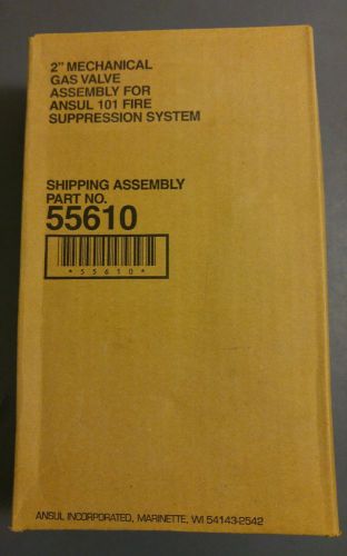 Ansul 2&#034; mechanical gas valve assembly 55610 new in unopened box free shipping for sale