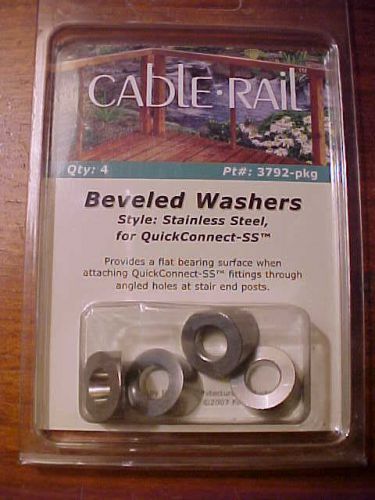 Feeney 3792 PKG SS Beveled Washer, 3/8&#034; ID, Small (Pack of 4)
