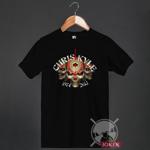 New Chris Kyle American Sniper Logo Design Black T-Shirt Tees Size S-5XL