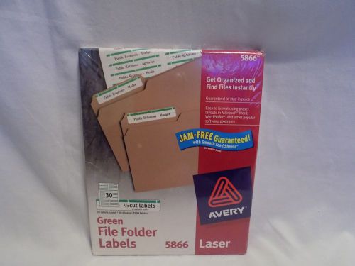 Avery Green File Folder Labels (5866) 1500 1/3 Cut Label Pack  Laser (4D2)