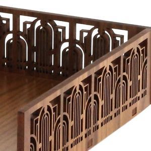 Letter tray desk gift marin co civic center gate etched wood frank lloyd wright for sale