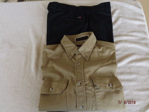 New Men&#039;s Bulwark FR work pant and long sleeve FR work shirt Nomex Arc Rated Set