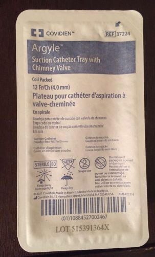 20 covidien argyle suction catheter tray with chimney valve 12 fr for sale