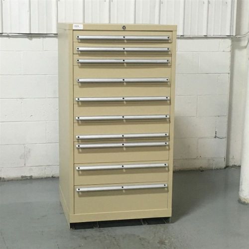 Used lista 10 drawer cabinet 54 inch industrial tool parts storage #805 vidmar for sale