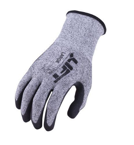 LIFT Safety StarYarn Nitrile Dipped Gloves (Grey, Medium)