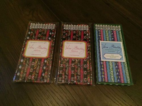 Vera Bradley No. 2 Pencils &#034;Take Note Collection&#034; Lot of 30 - Paisley Floral Owl