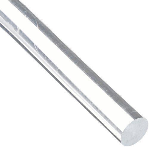 Small Parts Acrylic Round Rod, Transparent Clear, Meets UL 94HB, 7/8&#034; Diameter,
