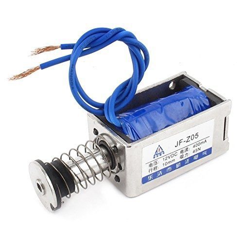 Uxcell dc 12v 400ma 10mm 45n actuator solenoid electromagnet jf-z05 for sale