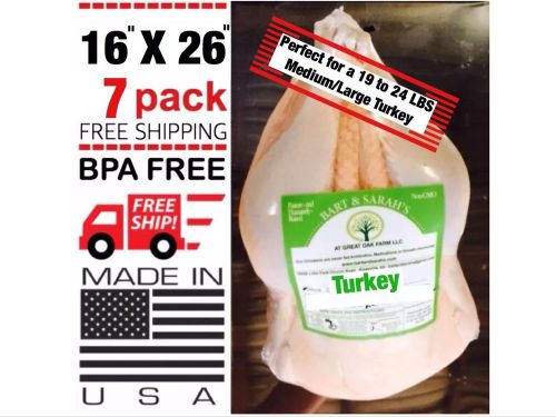 7 turkey poultry shrink bag 16&#034;x26&#034; for sale