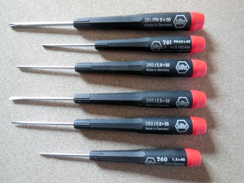 Wiha slotted and phillips screwdrivers – lot of 6 for sale