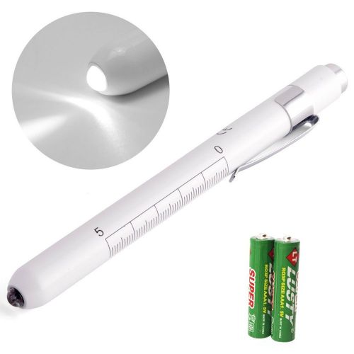 Opoway Nurse Penlight Medical White Led Pen Light with Pupil Gauge { OP-PL-W1}