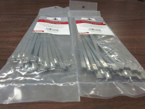 ~ 50 ~ G INDUSTRIAL 8&#034; STAINLESS STEEL METAL LOCKING WIRE CABLE ZIP TIES STRAPS